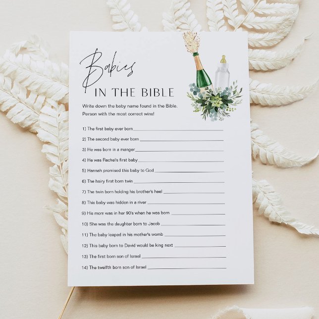 REMY In The Bible Baby Shower Game Card (Creator Uploaded)