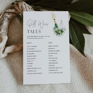 REMY Old Wives Tales Baby Shower Game Card