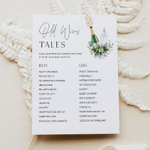 REMY Old Wives Tales Baby Shower Game Card