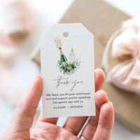 REMY Poppin Bottles Baby Shower Favour Tag