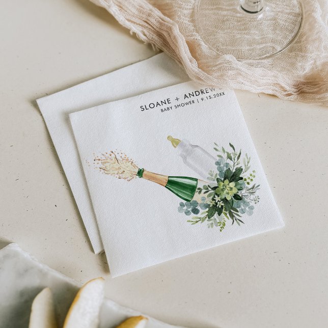 REMY Poppin Bottles Baby Shower Napkin (Creator Uploaded)