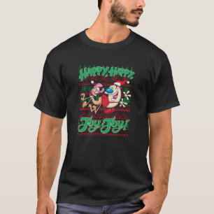 Ren and Stimpy Christmas Happy Joy Ugly Sweater Sw
