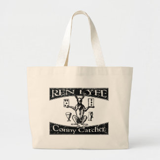 Ren Lyfe: Distressed Robert Greene Conny-Catcher Large Tote Bag
