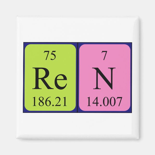 Ren periodic table name magnet (Front)