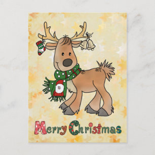Ren zu Weihnachten Postcard