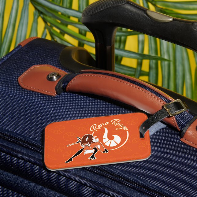 Rena Rouge Badge Luggage Tag (Front Insitu 3)
