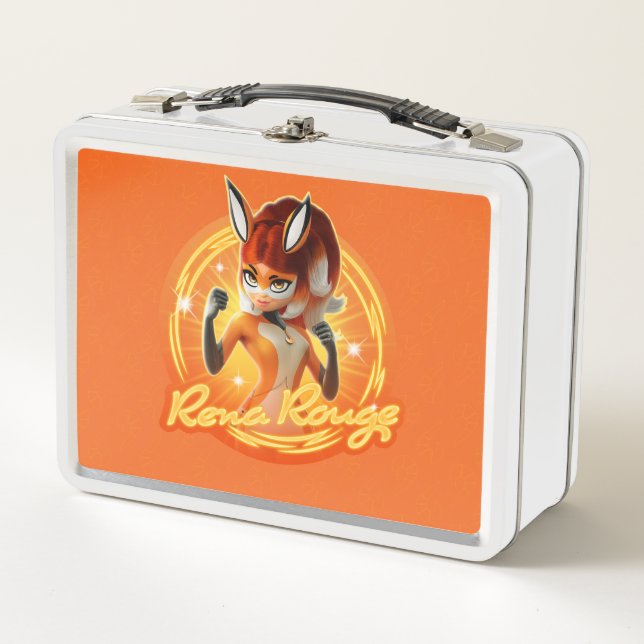 Rena Rouge Circle Badge Metal Lunch Box (Front)