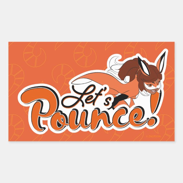 Rena Rouge | Let's Pounce Rectangular Sticker (Front)