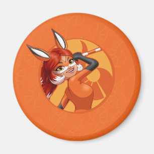 Rena Rouge Orange Badge Magnet