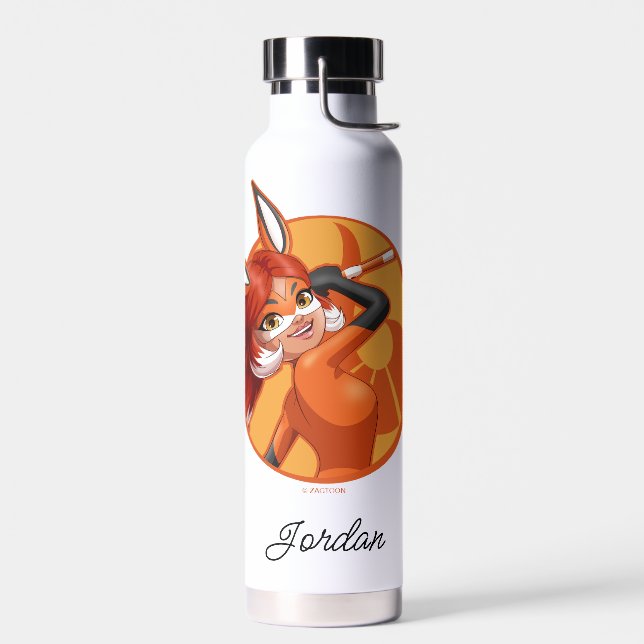 Rena Rouge Orange Badge Water Bottle (Left)