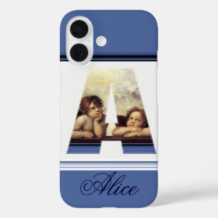 RENAISSANCE ANGEL A LETTER Winged Cherub Monogram iPhone 16 Case