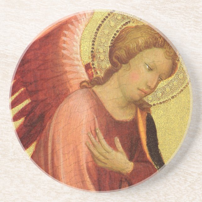Renaissance Angel by Master of the Bambino Vispo Coaster (Front)
