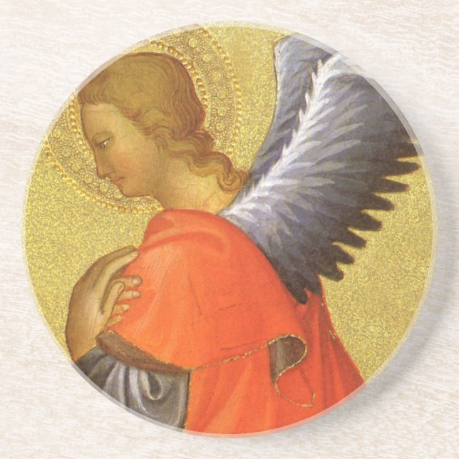 Renaissance Angel by Master of the Bambino Vispo Coaster (Front)