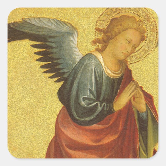 Renaissance Angel by Master of the Bambino Vispo Square Sticker (Front)