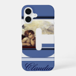 RENAISSANCE ANGEL C LETTER Winged Cherub Monogram iPhone 16 Case