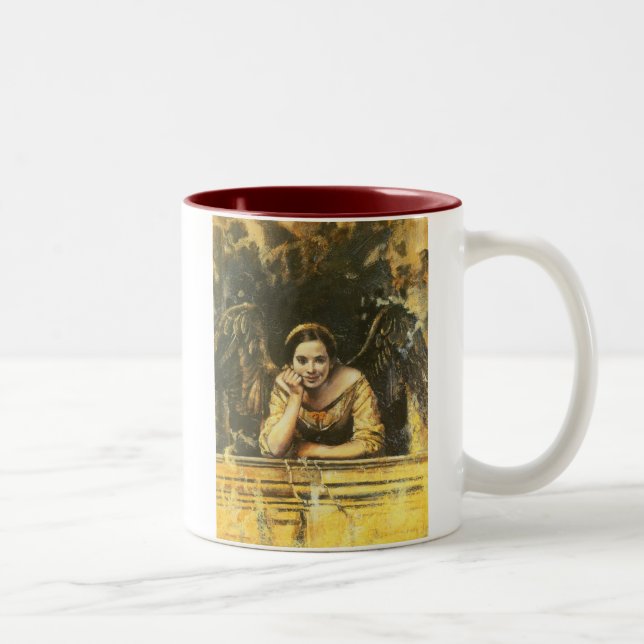 Renaissance Angel Design Two-Tone Coffee Mug (Right)