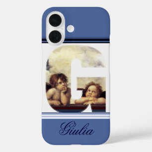 RENAISSANCE ANGEL G LETTER Winged Cherub Monogram iPhone 16 Case