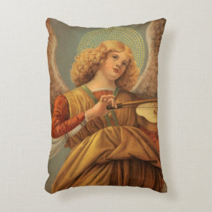 Renaissance Angel Playing Violin Melozzo da Forli Decorative Cushion