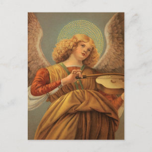 Renaissance Angel Playing Violin Melozzo da Forli Holiday Postcard