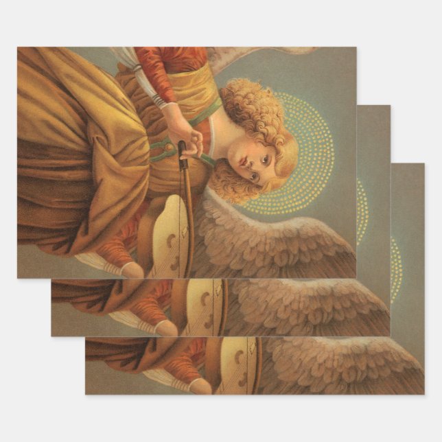 Renaissance Angel Playing Violin Melozzo da Forli Wrapping Paper Sheet (Set)