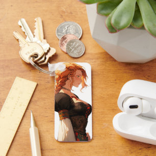 Renaissance Anime Woman Key Ring