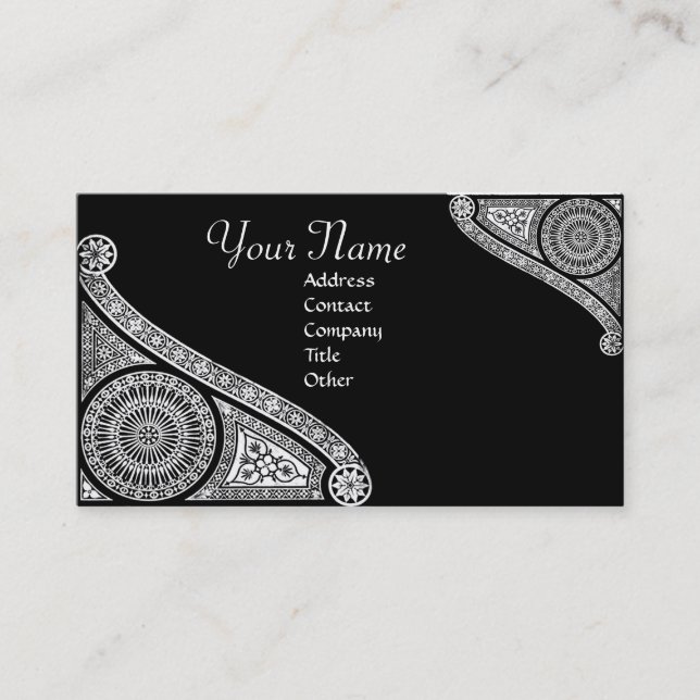 RENAISSANCE ARCHITECT,Architecture,Black and White Business Card (Front)