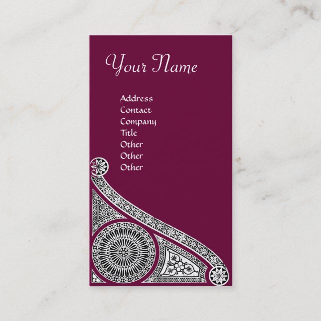 RENAISSANCE ARCHITECT,Architecture,Purple, White Business Card (Front)