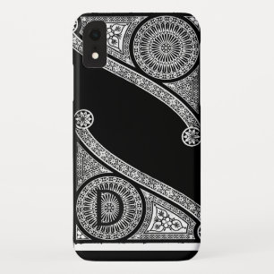 RENAISSANCE ARCHITECT Black White  Monogram iPhone XR Case