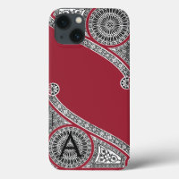 RENAISSANCE ARCHITECT Marsala Red Monogram 