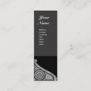 RENAISSANCE ARCHITECT MONOGRAM 3 dark grey red Mini Business Card