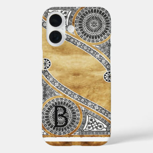 RENAISSANCE ARCHITECT Parchment Monogram iPhone 16 Case