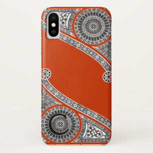 RENAISSANCE ARCHITECT Red Orange Monogram iPhone X Case