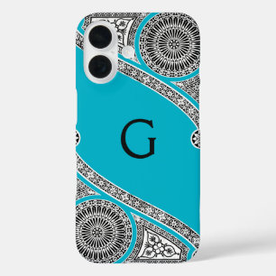 RENAISSANCE ARCHITECT Scruba Blue Monogram iPhone 16 Case