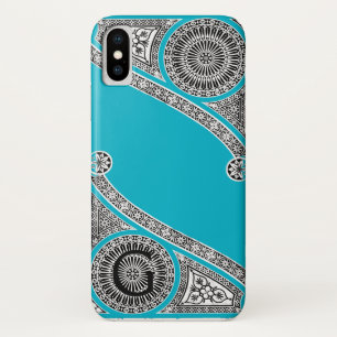 RENAISSANCE ARCHITECT Scruba Blue Monogram iPhone X Case