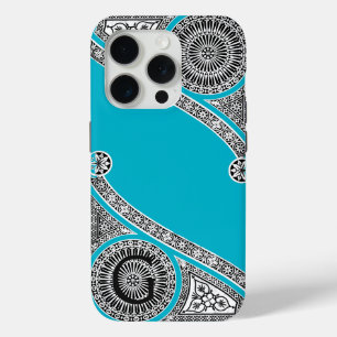 RENAISSANCE ARCHITECT Scruba Blue Monogram iPhone 15 Pro Case