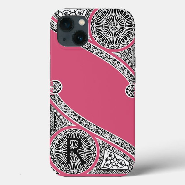 RENAISSANCE ARCHITECT Strawberry Ice Pink Monogram Case-Mate iPhone Case (Back)