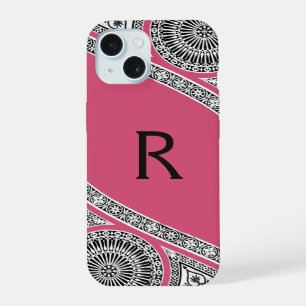 RENAISSANCE ARCHITECT Strawberry Ice Pink Monogram iPhone 15 Case