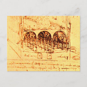RENAISSANCE ARCHITECTURE ,Antique Parchment Postcard