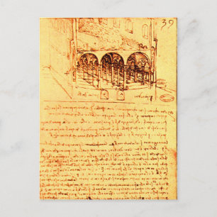 RENAISSANCE ARCHITECTURE ,Antique Parchment Postcard
