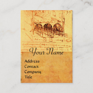 RENAISSANCE ARCHITECTURE,ARCHITECT, ENGINEER BUSINESS CARD