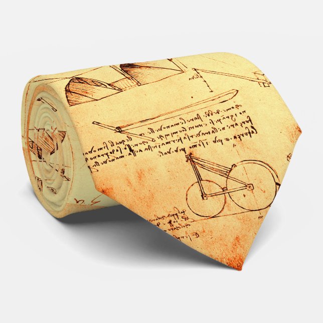RENAISSANCE ARCHITECTURE DRAWING Leonardo Da Vinci Tie (Rolled)