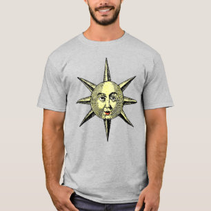 Renaissance Astronomy - Sun Face Hand Coloured T-Shirt