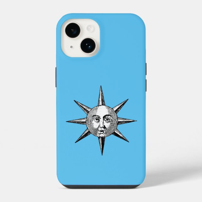Renaissance Astronomy - Sun Face  iPhone Case (Back)