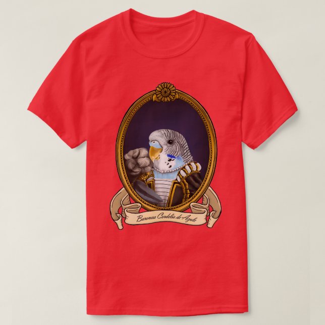 Renaissance Bird Baroness Cordelia de Azule A Blue T-Shirt (Design Front)