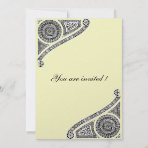 RENAISSANCE , Black and Ice Metallic Invitation