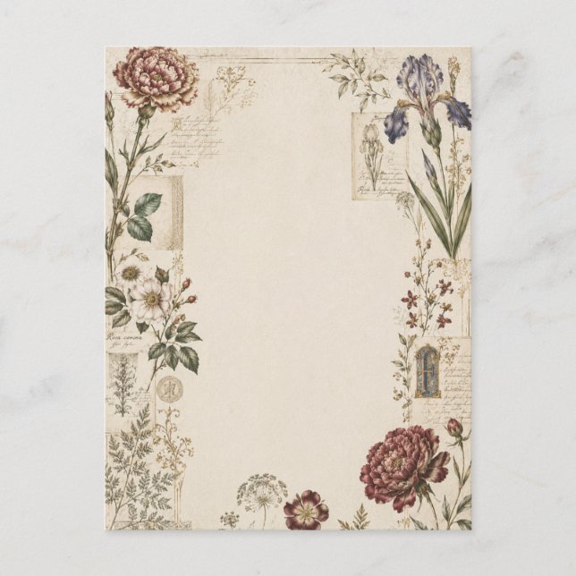 Renaissance Botanical Wedding Invitation (Front)