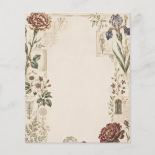 Renaissance Botanical Wedding Invitation Flyer