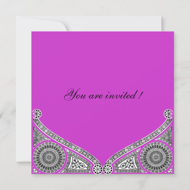 RENAISSANCE, bright  purple violet Invitation (Front)