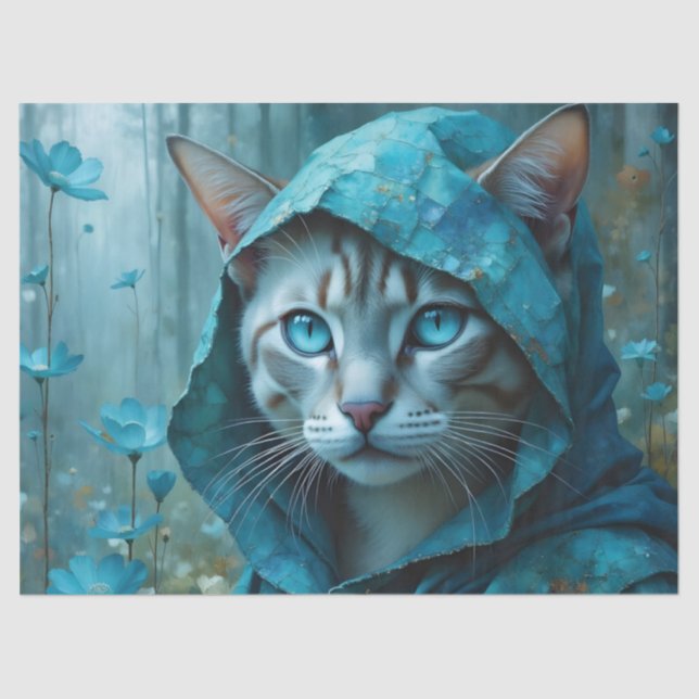 Renaissance Cat Birthday Tissue Paper (Front)