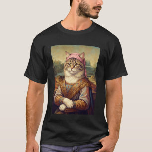 Renaissance Cat Portrait Design Regal Mediaeval Fa T-Shirt